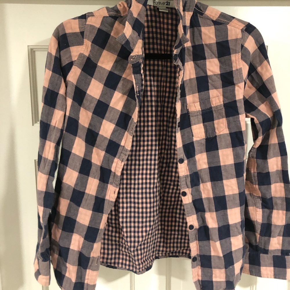 Women’s pink/navy flannel